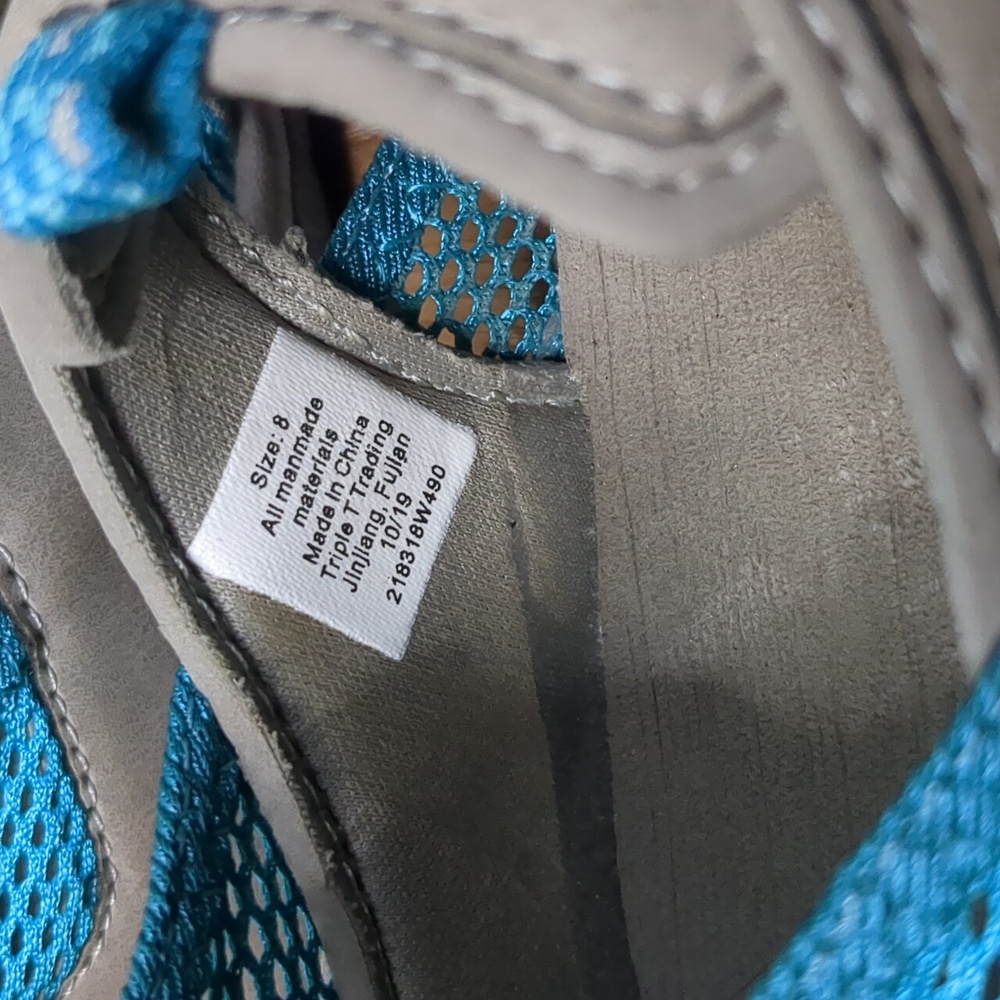 Northside Women's grey blue water hiking shoes lace toggle NEAR NEW Size 8 - Picture 3 of 7